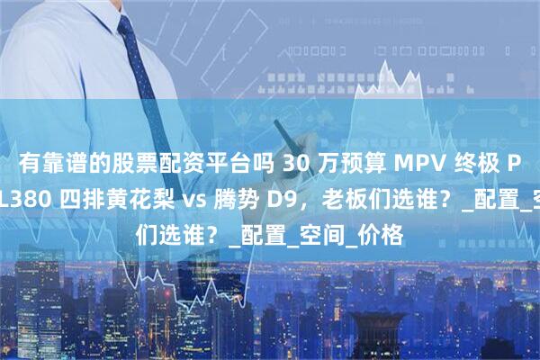 有靠谱的股票配资平台吗 30 万预算 MPV 终极 PK！翼真 L380 四排黄花梨 vs 腾势 D9，老板们选谁？_配置_空间_价格